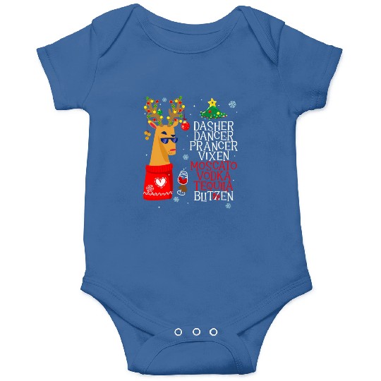 Dasher Dancer Prancer Alcohol Dasher Dancer Wo'S Onesies