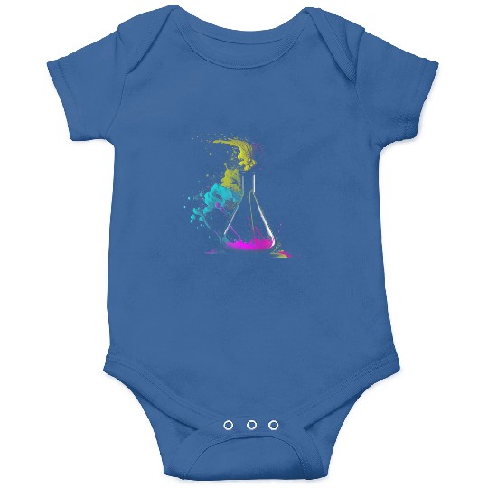 Chemist splash art tube retro chemistry laboratory Onesies