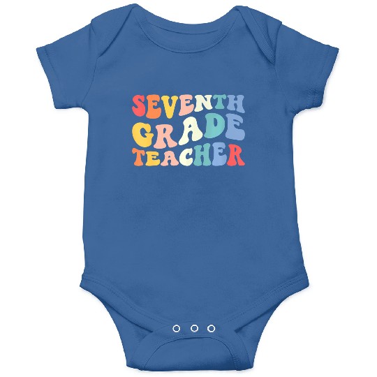 Back to School 7th Grade Teacher Groovy Teacher Onesies