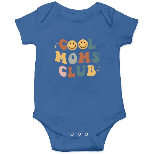 Moms Club On Back Print Onesies