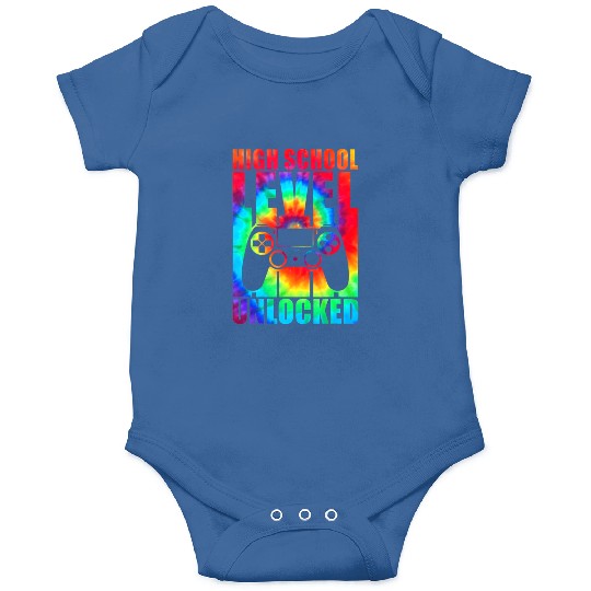 High School Level Unlocked Tie Dye Back To School Onesies