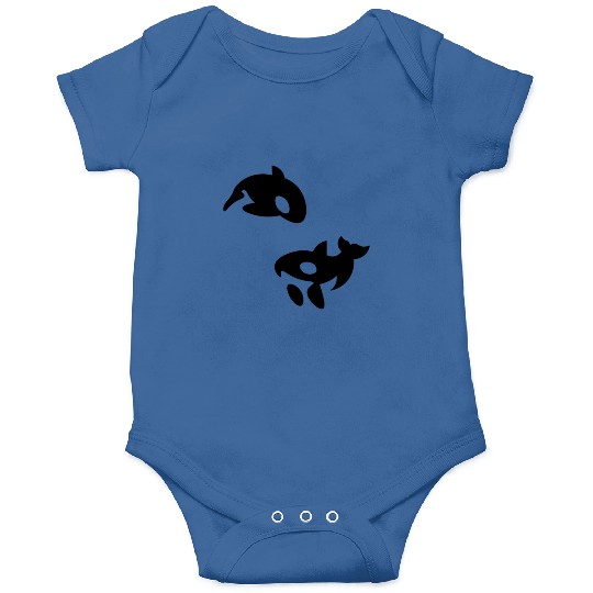 Orca Whale Sword Whale Back Fin Mammal Orcas Onesies