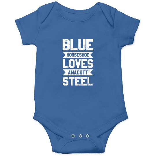 Blue Horseshoe Loves Anacott Steel Onesies