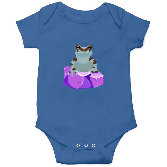 Frog Crystal Amethyst Gemstone For Toad Owners Onesies