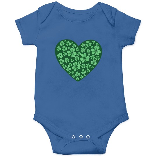 St Patric Day Shamrock Clover Heart Irish Onesies