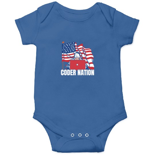 Programmer Coder Us Flag Programming Coding Onesies
