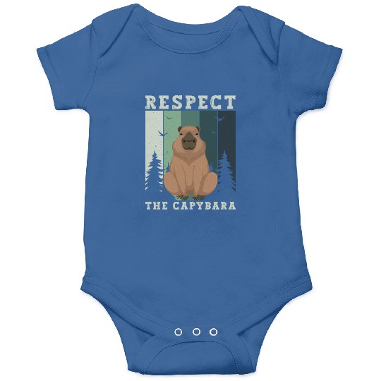 Retro Respect The Capybara Capybara Lover Meme Onesies