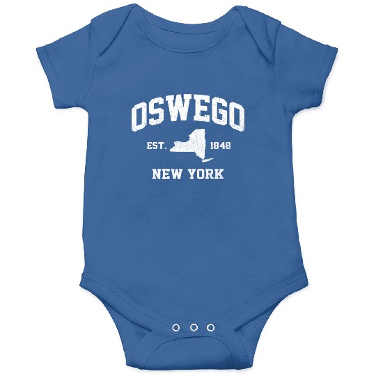 Oswego New York Ny State Athletic Style Onesies