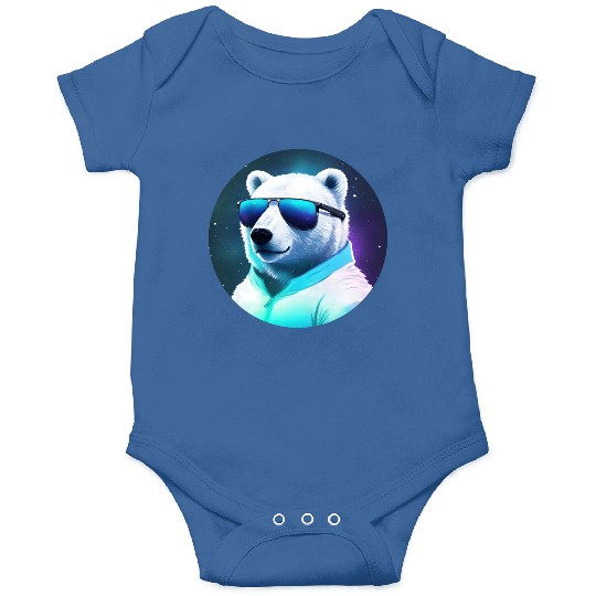 Cool polar bear with sunglasses Onesies