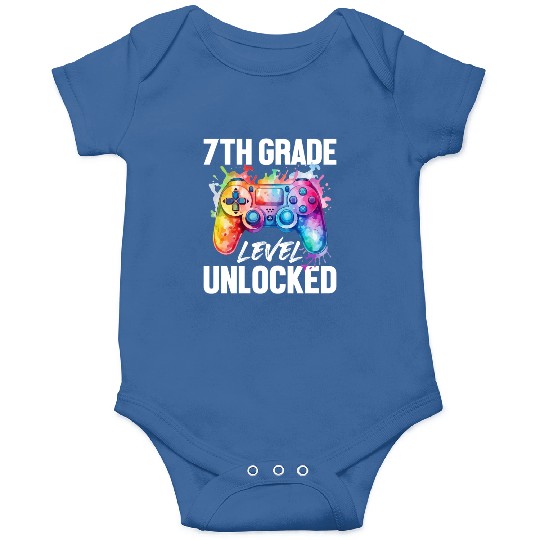 7th Grade Level Unlocked Back to School Video Game Onesies
