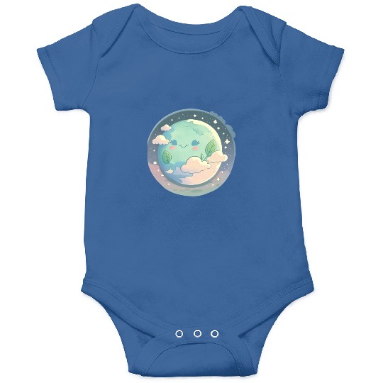 Earth Happy Cute Space Science Planet Environment Onesies