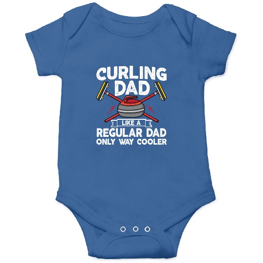 Curling Dad Like A Regular Dad But Cooler Retro Onesies