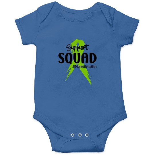 Support Squad Mental Health Awareness Lime Green Onesies