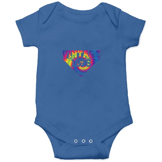 Vintage 1975 Tie Dye Splash Color Triangle Onesies
