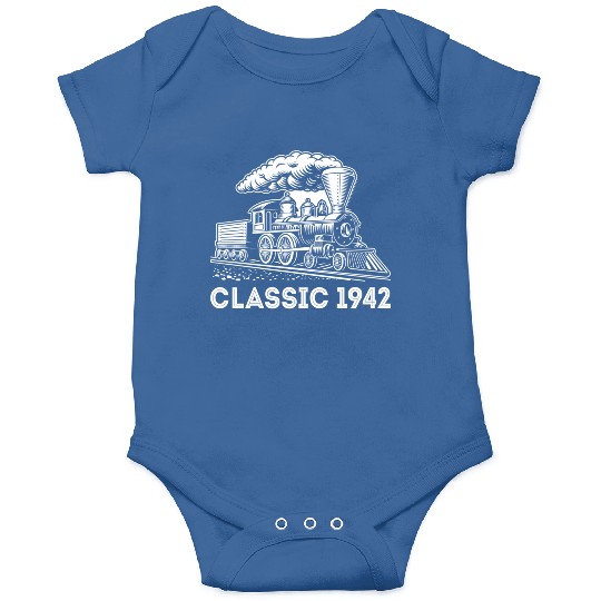 1942 Train Locomotive 80Th Onesies