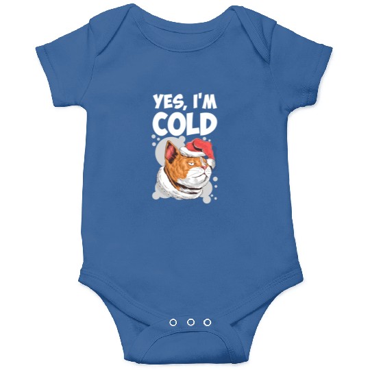 Yes I m Cold Lazy Cat Face Cozy Chilly Days Onesies