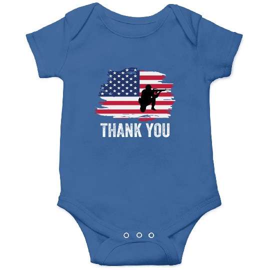 Thank You Us Flag Memorial Day Onesies