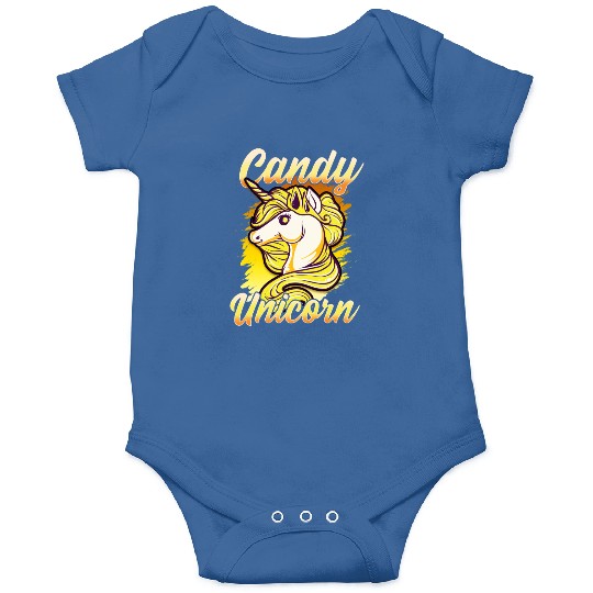 Candy Corn Unicorn Halloween Funny Candy Unicorn Onesies
