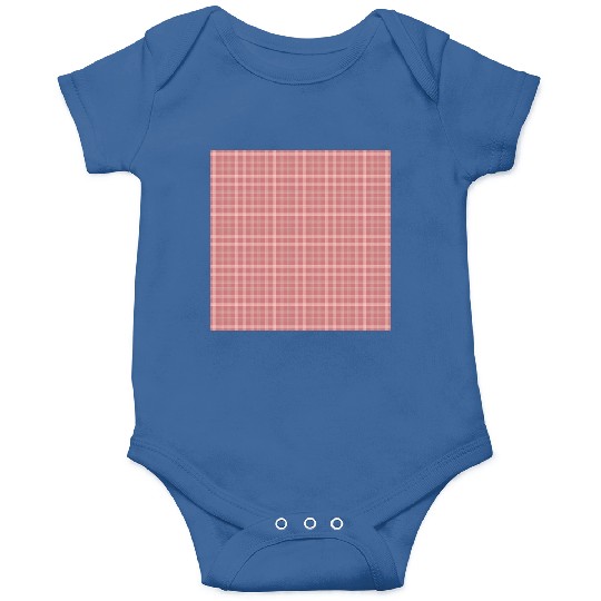 Retro Checkered Pattern Coral Red Onesies