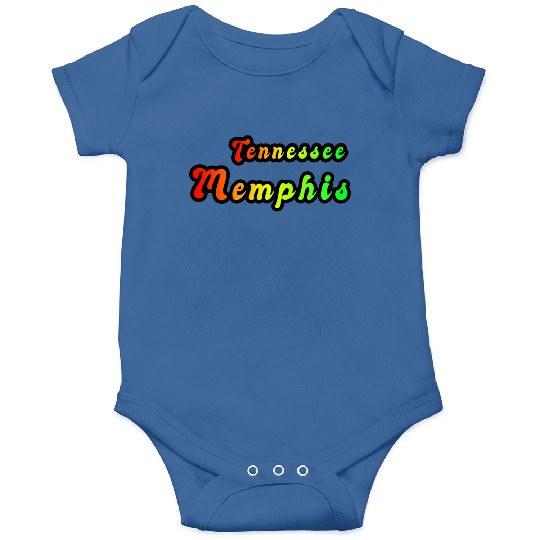 Memphis Tennessee rainbow design Onesies