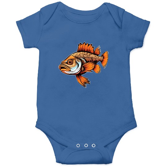 Pikeperch Fish - Nature Connected Fishing Design Onesies
