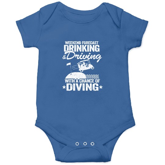 Beer Golf Cart Drinking Driving Diving Golfing Onesies