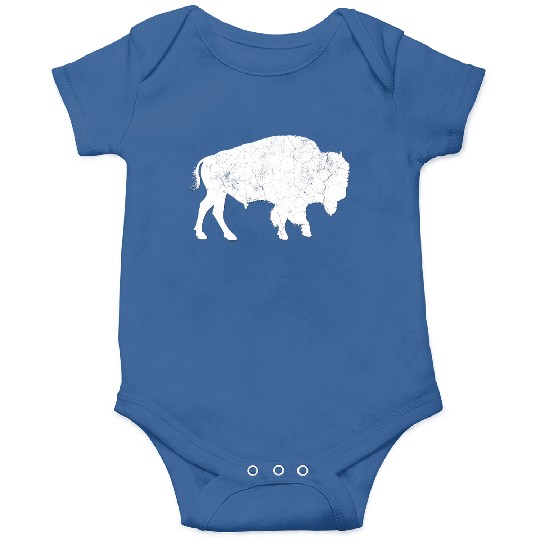 Distressed Buffalo Bison Animal Onesies
