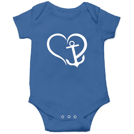 Preppy Nautical Anchor For Sailors Boaters Onesies