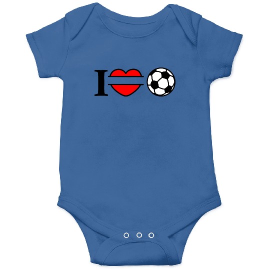 Monogram logo soccer heart Onesies