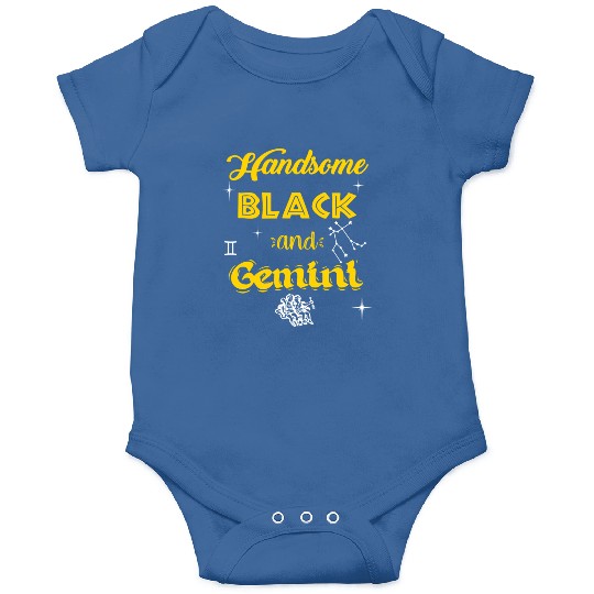 Handsome Black Gemini Onesies