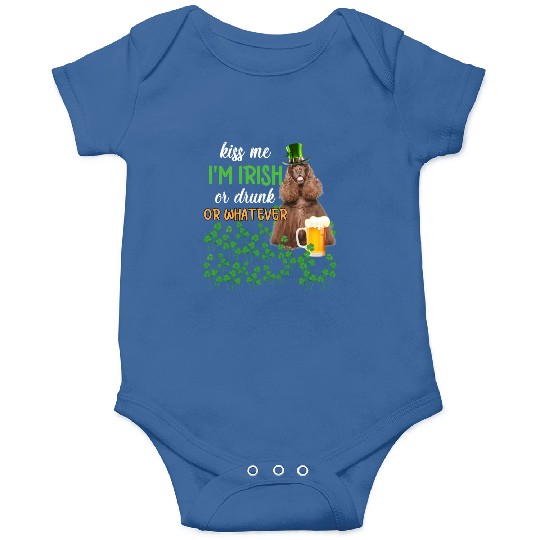 American Cocker Spaniel Kiss Me I'm Irish Or Drunk Onesies