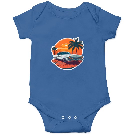 Classic Car Charm: Miami Street Nostalgia Onesies