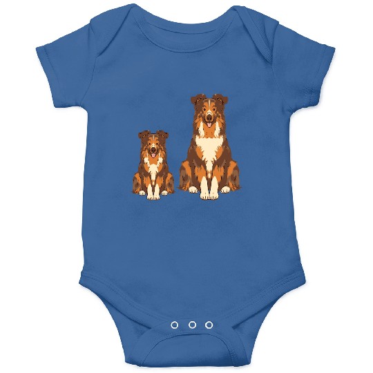 Collie Dog Lover Parent Dad Mom and Son Daughter Onesies