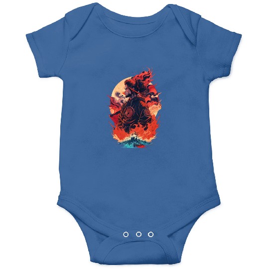 Samurai Boy in Flames Onesies