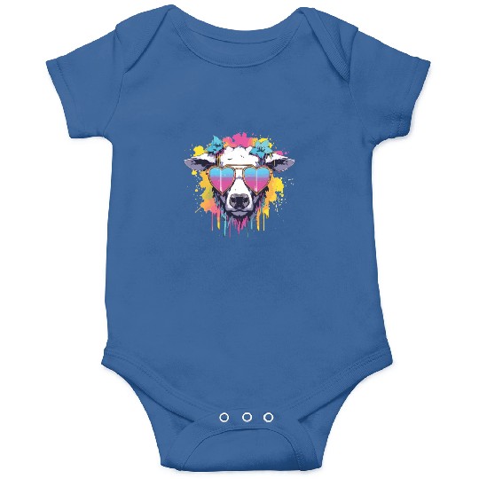 Cow Cow Head Cows Agricultural Cowbauer Onesies