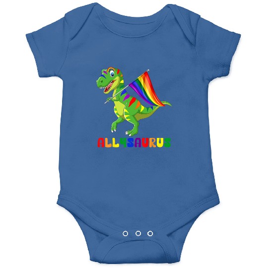 Rainbow Ally Saurus Embracing Diversity Onesies