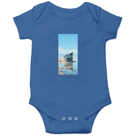 Beach and piano Onesies