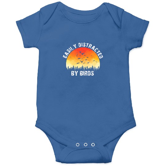 Easily Distracted By Birds Bird Lover Onesies