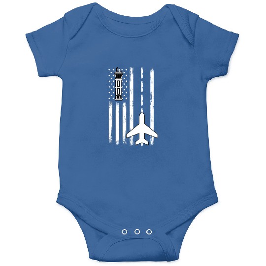 Air Traffic Controller Patriotic Airplane Aviation Onesies
