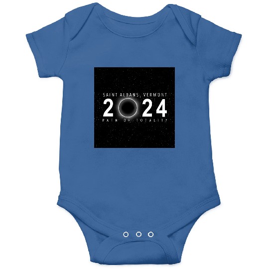 Saint Albans Vermont 2024 Eclipse Souvenir Cool Onesies