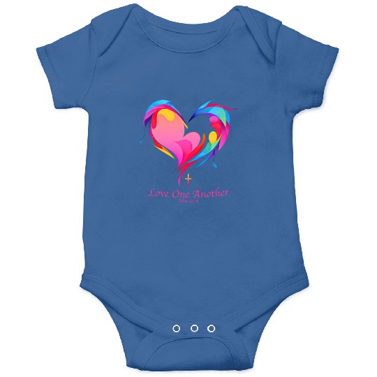 Love One Another Bible Verse John 13:34 Onesies