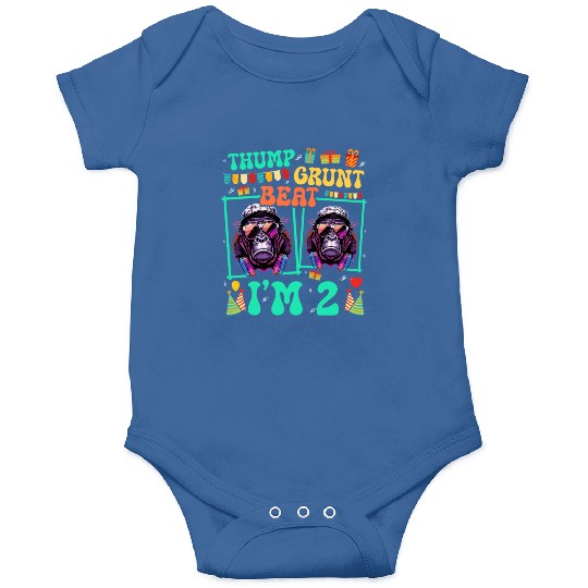 Thump Grunt Beat I'm 2 Gorilla Lover Kid 2nd Onesies