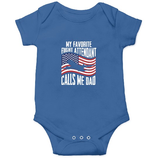 Flight Attendant Dad Airplane Flight Attendant Onesies