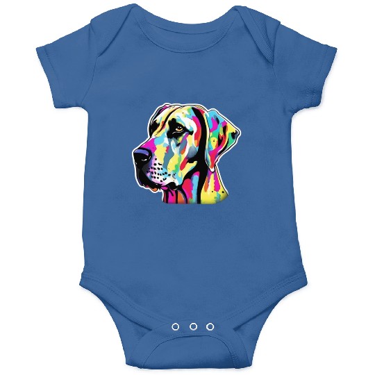 Great Dane Dog Animal Colorful Onesies