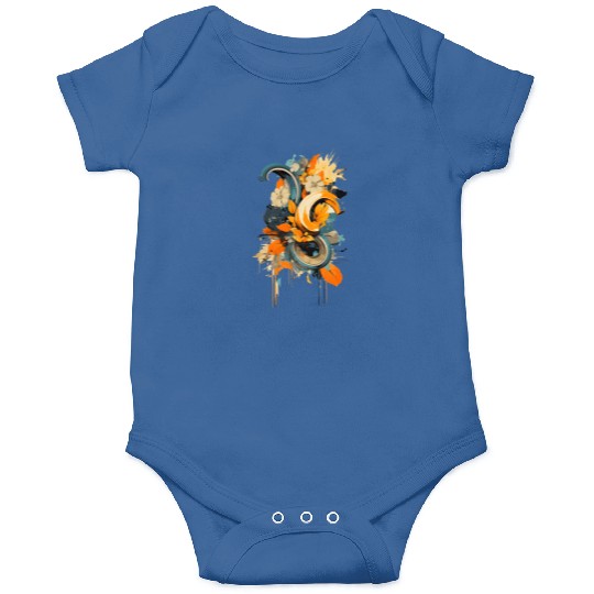 Abstract Banana Flower Onesies