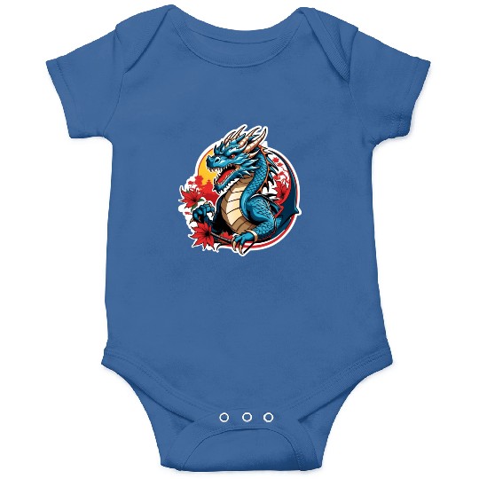 BLUE DRAGON ANGRY Onesies