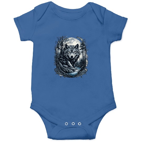 Sunset Grey Wolf Hunter for Men and Women Onesies
