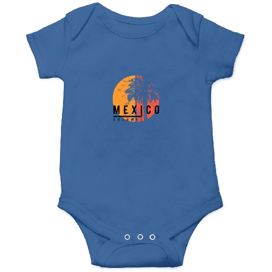Artistic Cozumel Mexico Cool Palm Tree Vacation Onesies