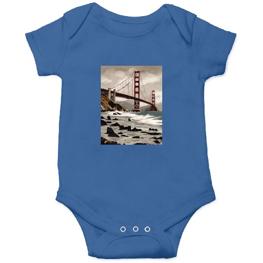Golden Gate Bridge California Onesies, Golden Gate
