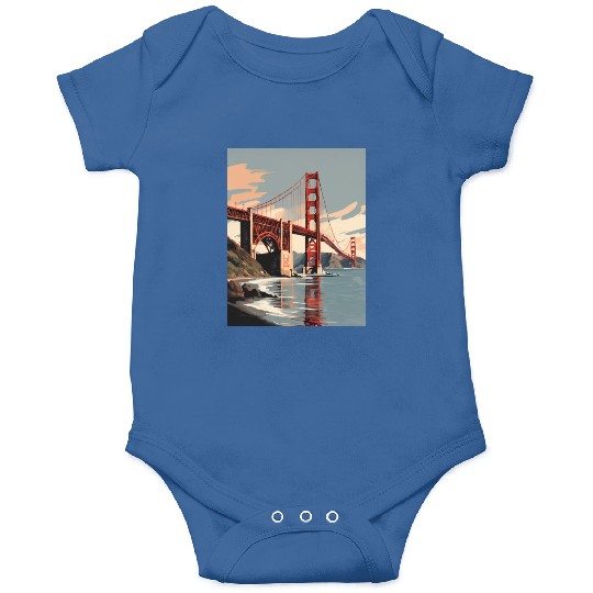 Golden Gate Bridge California Onesies, Golden Gate